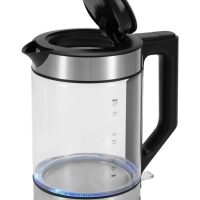 Чайник HYK-G3509 1.7л. 2200Вт черный прозрачный