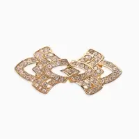 Зажим для кардигана "Ажур", винтажные пики, цвет белый в золоте