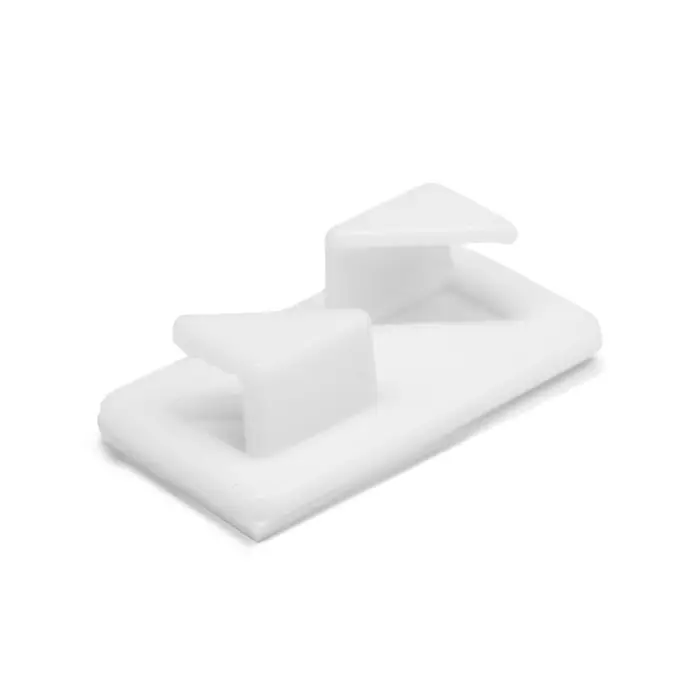 Держатель самоклеящийся для проводов и гирлянд ТУНДРА krep, 8&times;30&times;15 мм, белый, 8 шт.