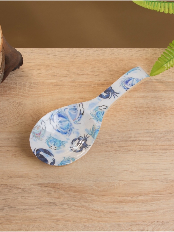 Подставка под ложку "Крабы" дерево манго 25,5х9х3,8 см