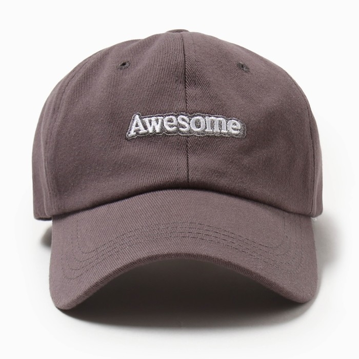 Кепка "Awesome" MINAKU, цвет серый, размер 58