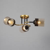 Люстра "Синна" 3хЕ27 40Вт черно-золотой 50х50х27 см BayerLux