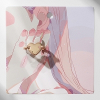 Кольцо &laquo;Сердце&raquo; плоское, безразмерное, цвет золото