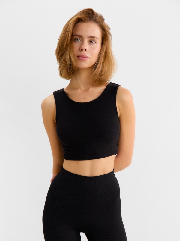 Топ женский MINAKU: Casual Collection цвет чёрный, размер 40