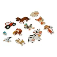 Пазлы для малышей "Ферма" цветные липучки