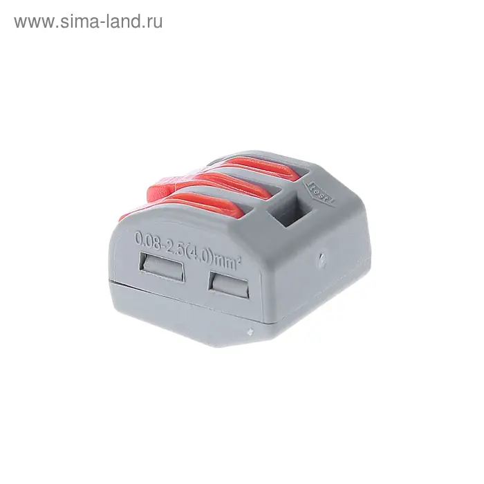 Клемма компактная соединительная Smartbuy, 3 отверстия с рычагами