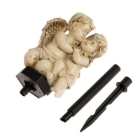 Садовый светильник на солнечной батарее &laquo;Ангелочки&raquo;, 45 см, 1 LED, свечение тёплое белое