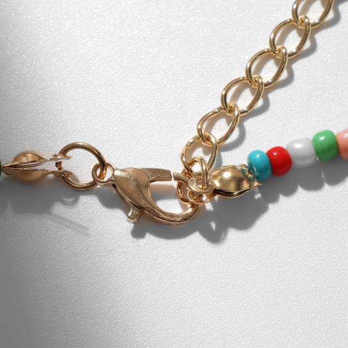 Кулон &laquo;Собачка&raquo; из воздушных шаров, бисер, разноцветный, 41см