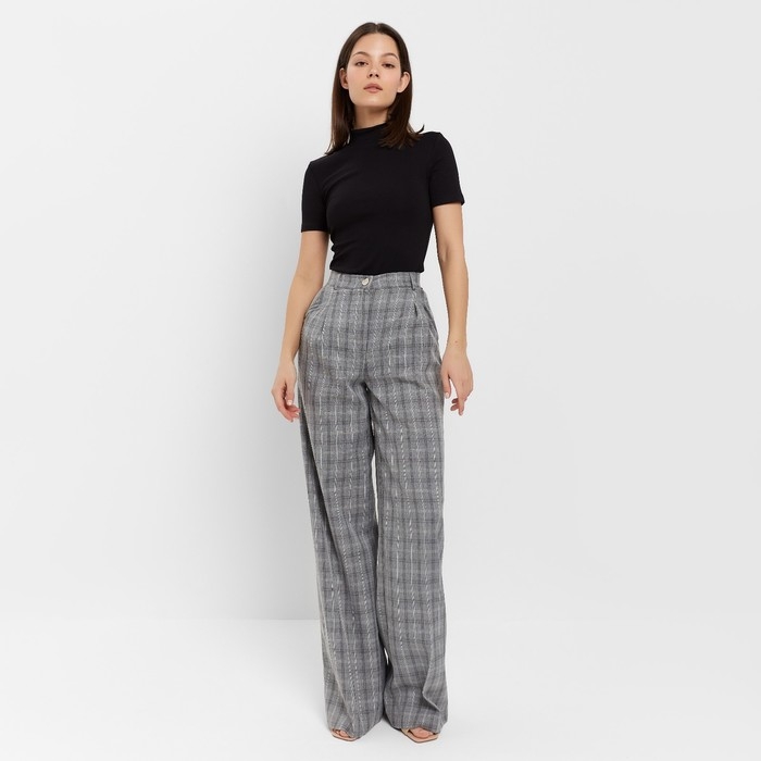 Брюки женские MINAKU: Classic цвет серый, р-р 46 Брюки женские MINAKU: Classic цвет серый, р-р 46