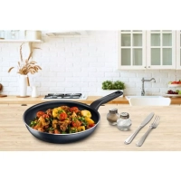 Сковорода с крышкой Force 22 см с антипригарным покрытием
