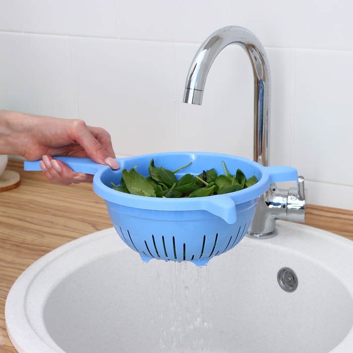 Дуршлаг кухонный, 1,6 л, d=19 см, цвет МИКС