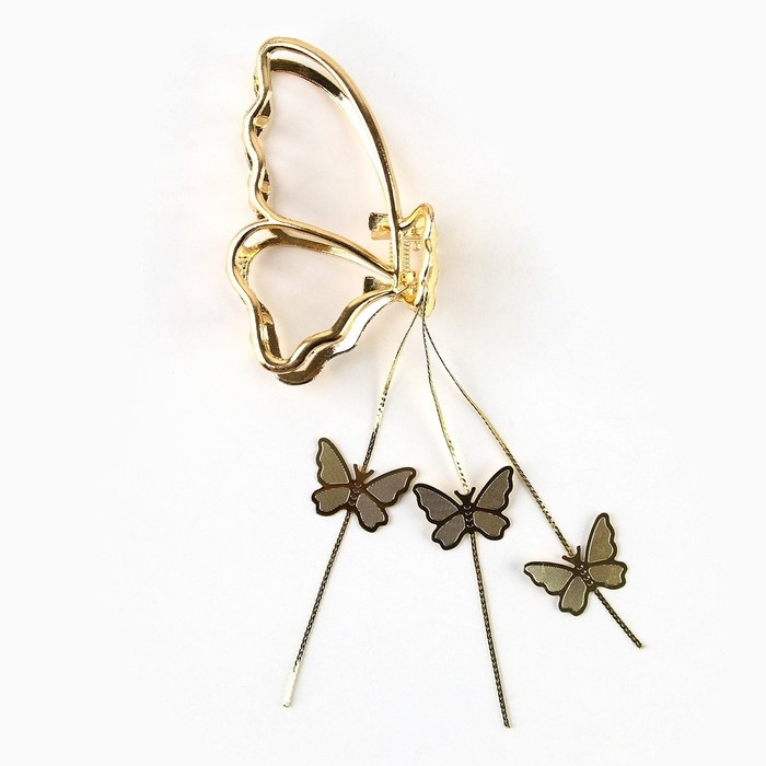 Краб для волос с цепочкой &laquo;Нежная как цветок&raquo;, 12 х 6 х 3 см