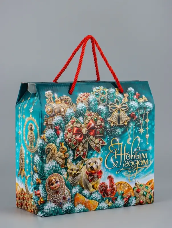 Коробка подарочная складная "МалаХит" 23 х 10 х 22 см