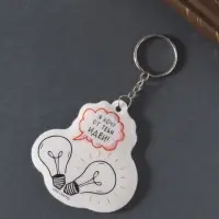 Брелок для ключей на кольце &laquo;Я хочу от тебя идей&raquo;, мягкий ПВХ, 6&times;6.4 см