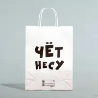 Пакет подарочный бумажный &laquo;Чёт несу&raquo;, 24&times;14&times;28 см