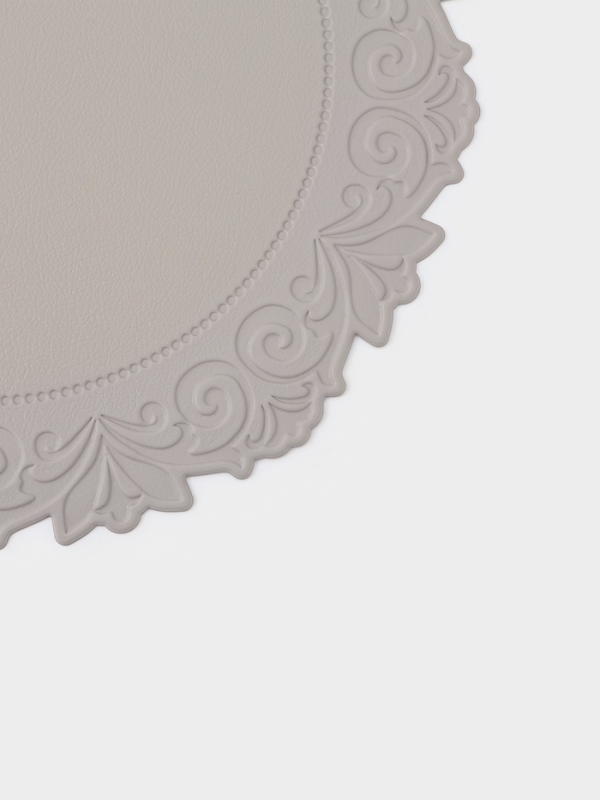 Набор салфеток сервировочных на стол Доляна, 2 шт, 38&times;38 см, серый