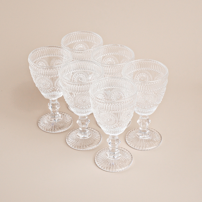 Набор бокалов для вина стеклянный SL Home &laquo;Ларго&raquo;, 300 мл, 9&times;17 см, цвет прозрачный