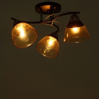 Люстра "Ирида" 3хЕ27 40Вт черно-хромовый 44х44х24 см