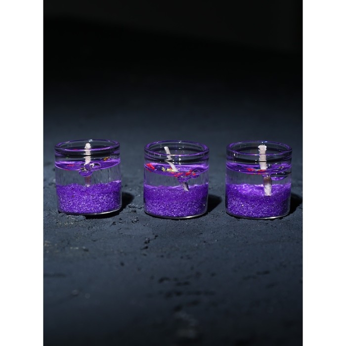 Свечи на Новый Год, гелевые &laquo;Новогодняя коллекция: С новым годом&raquo;, 6 шт , 2,5 х2,5 х 2,5 см