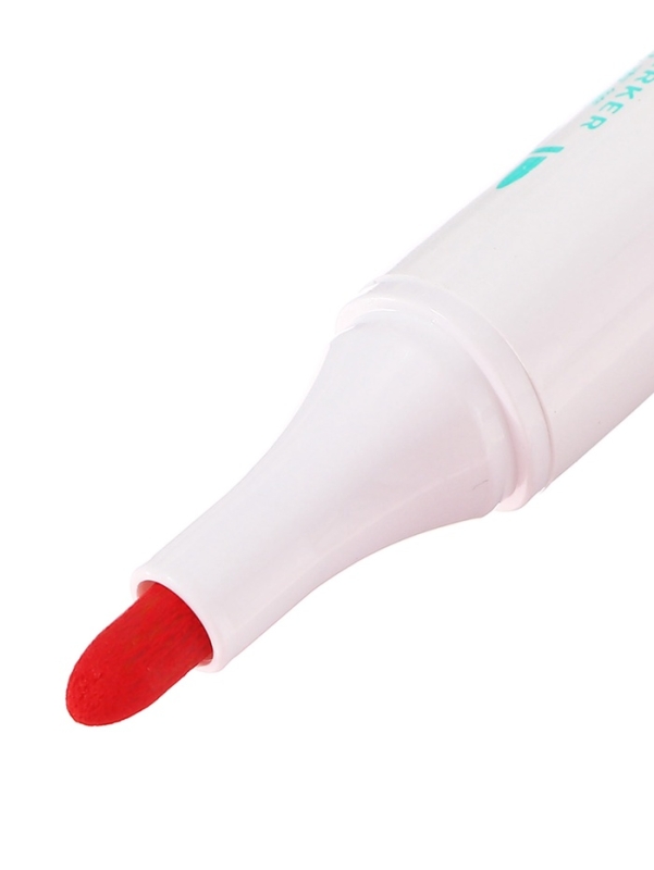 Набор акриловых маркеров 12 цветов в пластиковом кейсе, двусторонние