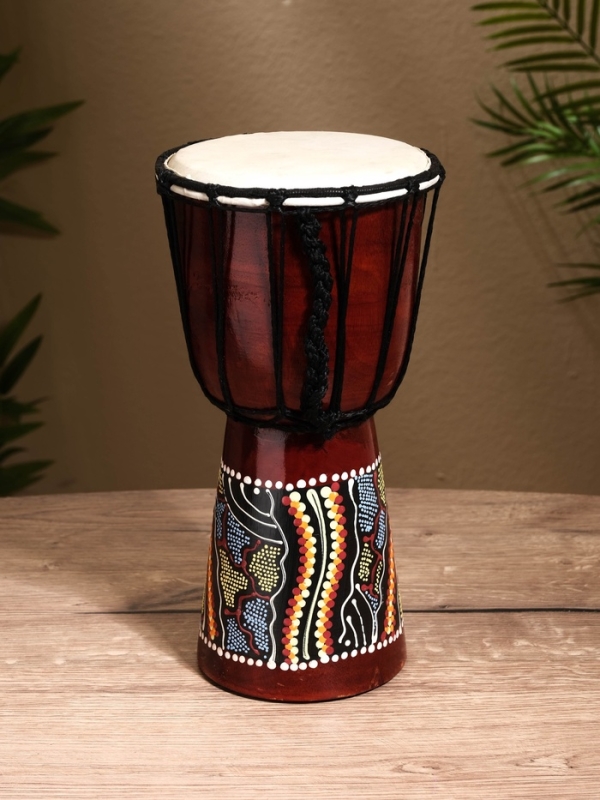 Сувенирный музыкальный инструмент "Барабан Джембе" махагон, 10х10х30 см