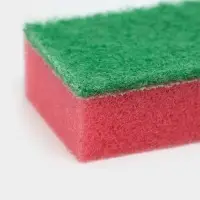 Губка для посуды с чистящим слоем Доляна &laquo;Эконом&raquo;, 7.5&times;4.5&times;2.5 см, 5 шт., мини