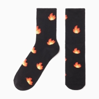 Носки мужские "Огни" р. 41-44 (27-29 см), чёрный Носки мужские "Огни" р. 41-44 (27-29 см), чёрный