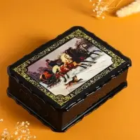 Шкатулка &laquo;Тройка&raquo;,  17&times;23&times;6 см, лаковая миниатюра