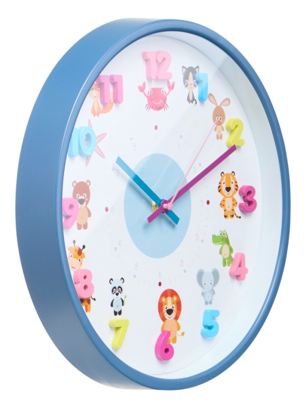Часы настенные интерьерные детские &laquo;Зверята&raquo;, плавный ход, циферблат d-30 см