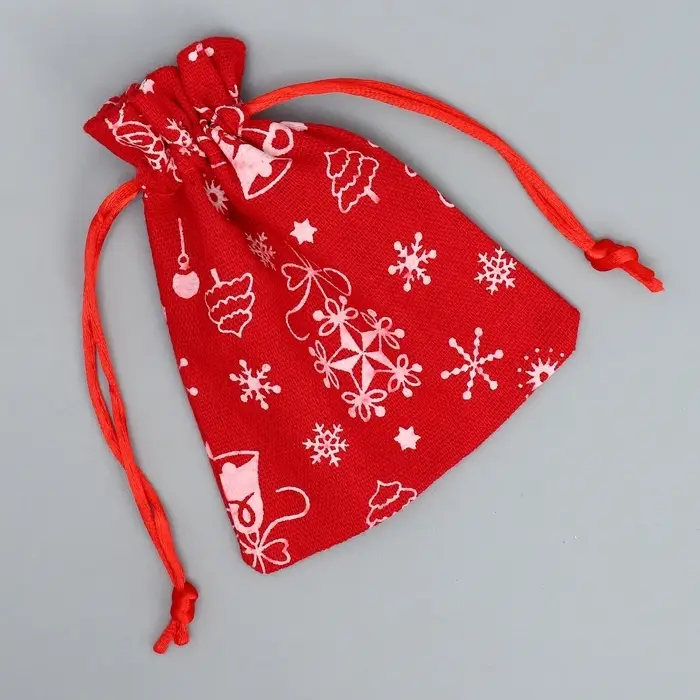 Мешочек подарочный холща &laquo;Морозко&raquo;, 10 х 12 см +/- 1.5 см