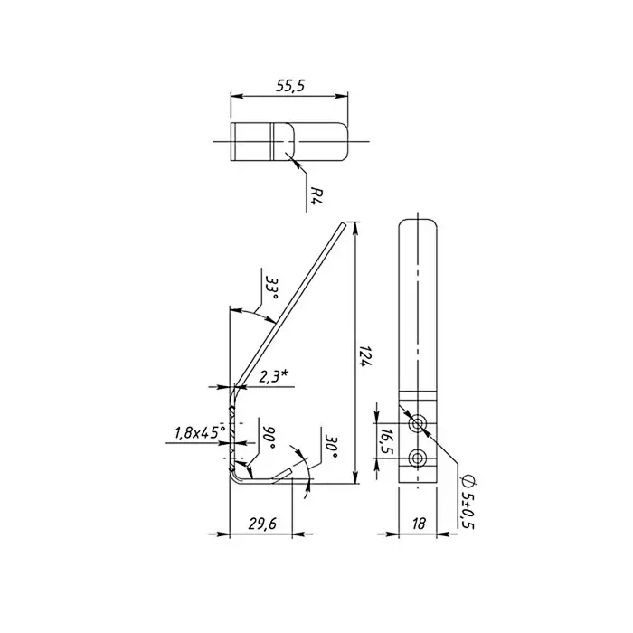 Крючок-вешалка №3, покрытие цинк