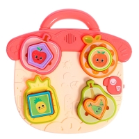 ЗАБИЯКА Музыкальная игрушка "Бизидоска" SL-07255 фрукты, звук, свет,цвет МИКС