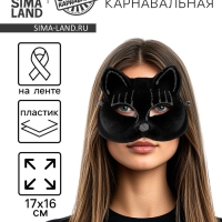 Маска карнавальная &laquo;Черная кошка&raquo;