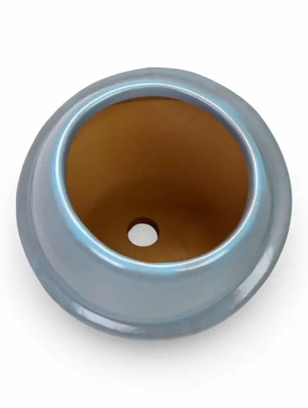 Декоративный горшок для цветов &laquo;Сатурн&raquo;, 6&times;8.8&times;8.5 см, керамический, голубое, Greengo