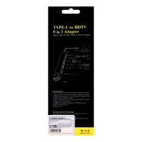 Type-C-разветвитель (HUB), 2USB, порт Ethernet, HDMI,2Type-C, SD, microSD, 10см,серебристый Type-C-разветвитель (HUB), 2USB, порт Ethernet, HDMI,2Type-C, SD, microSD, 10см,серебристый