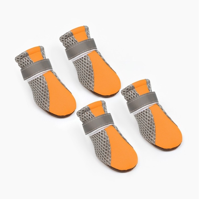 Ботинки для собак Ботинки для собак "Комфорт +", размер S (3, 5 х 3 см), оранжевые