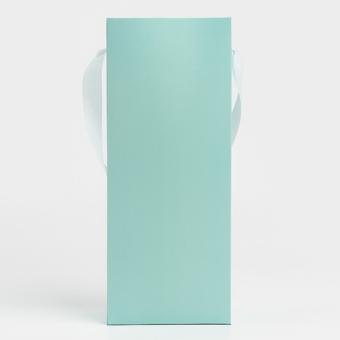 Пакет-переноска для цветов с пластиковым окном, «Для тебя», тиффани, 30 х 12 х 8 см Пакет-переноска для цветов с пластиковым окном, «Для тебя», тиффани, 30 х 12 х 8 см