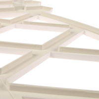 Ограждение декоративное, 35 &times; 232 см, 4 секции, пластик, белое, MODERN, Greengo