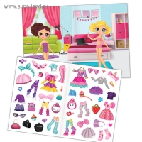 Многоразовые наклейки набор &laquo;Для девочек&raquo;, А4, 2 шт.