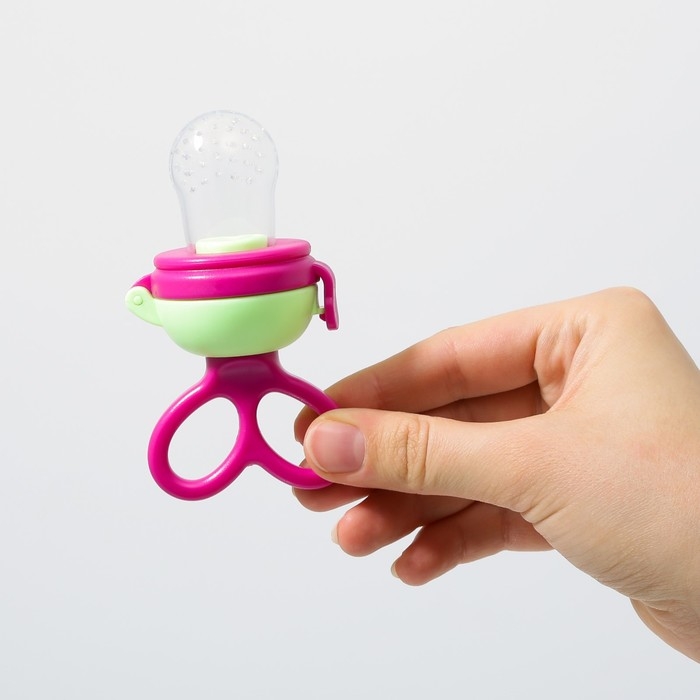 Ниблер с силиконовой сеточкой, вращающийся поршень, цвет малиновый