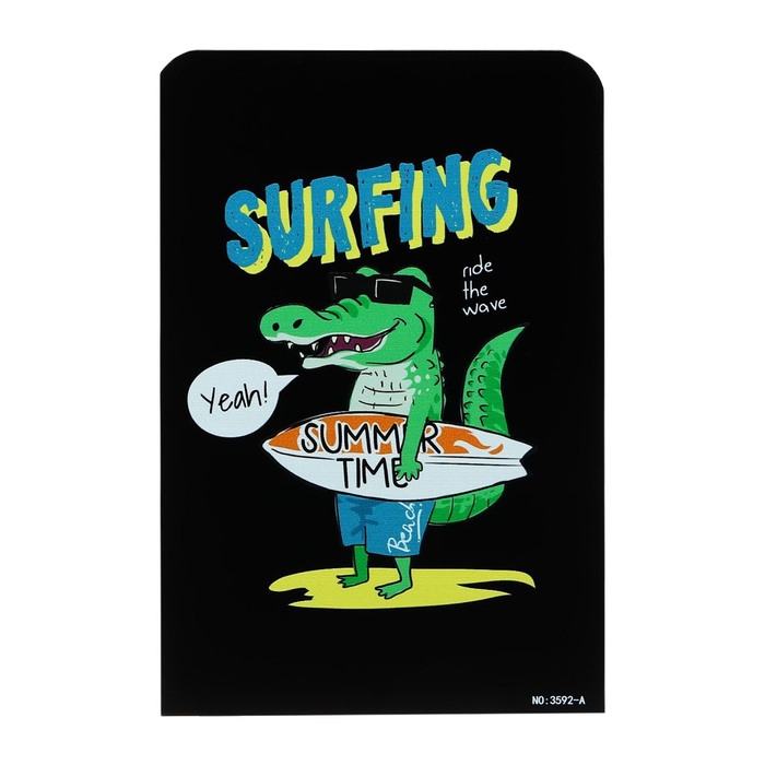 Подставки для книг Подставки для книг "Крокодил-сёрфер", 2 штуки