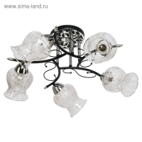 Люстра "Триони" 5х40Вт Е27 черный/хром 63х63х29 Люстра "Триони" 5х40Вт Е27 черный/хром 63х63х29