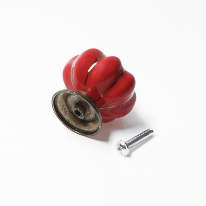 Ручка-кнопка PEONY Ceramics 001, керамическая, красная Ручка-кнопка PEONY Ceramics 001, керамическая, красная