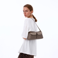 Сумка женская TEXTURA, средний размер, цвет бежево-серый