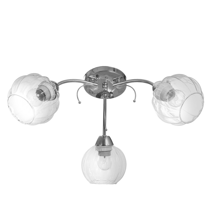 Люстра "Челси" 3х40Вт Е27 Хром 53х53х20см