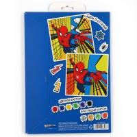 Картон цветной с блёстками, А4, 10 листов, 10 цветов, немелованный, двусторонний, в папке, 250 г/м², Человек-паук Картон цветной с блёстками, А4, 10 листов, 10 цветов, немелованный, двусторонний, в папке, 250 г/м², Человек-паук