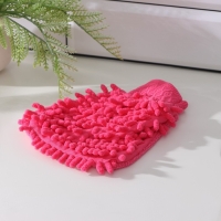 Варежка для уборки Доляна &laquo;Букли&raquo;, микрофибра односторонняя, 15&times;20 см, цвет МИКС