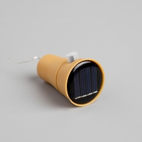 Гирлянда &laquo;Нить&raquo; 2 м роса с пробкой, IP44, серебристая нить, 20 LED, свечение фиолетовое, фиксинг, солнечная батарея