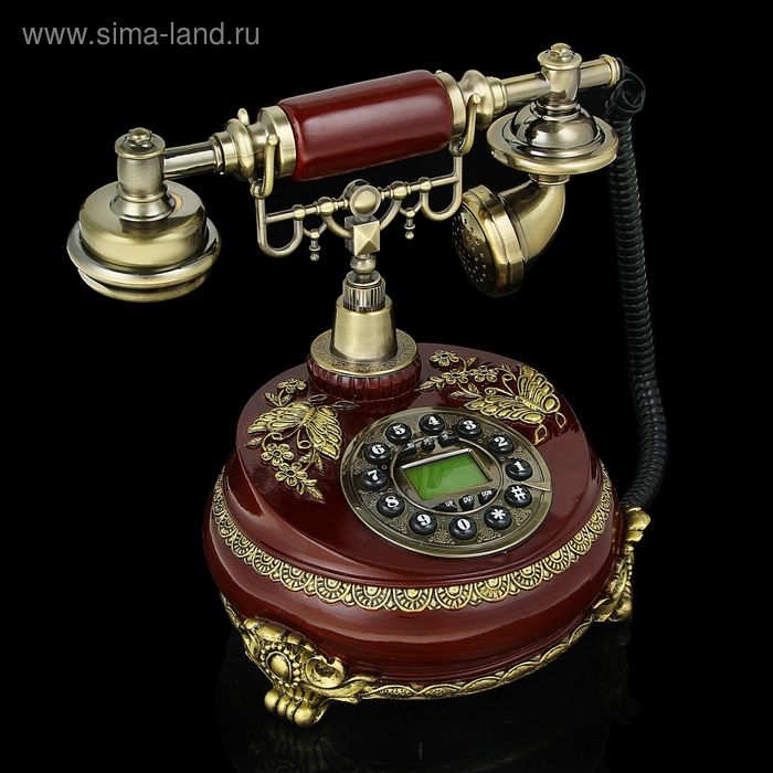 Ретро-телефон Ретро-телефон "Бабочка", 23 х 26 см, коричневый