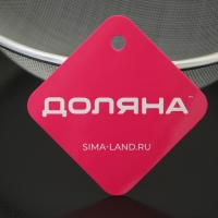 Сито для просеивания с ручкой Доляна &laquo;Хозяюшка&raquo;, d=16 см, цвет зелёный